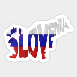 Slovenia Typo Map Sticker